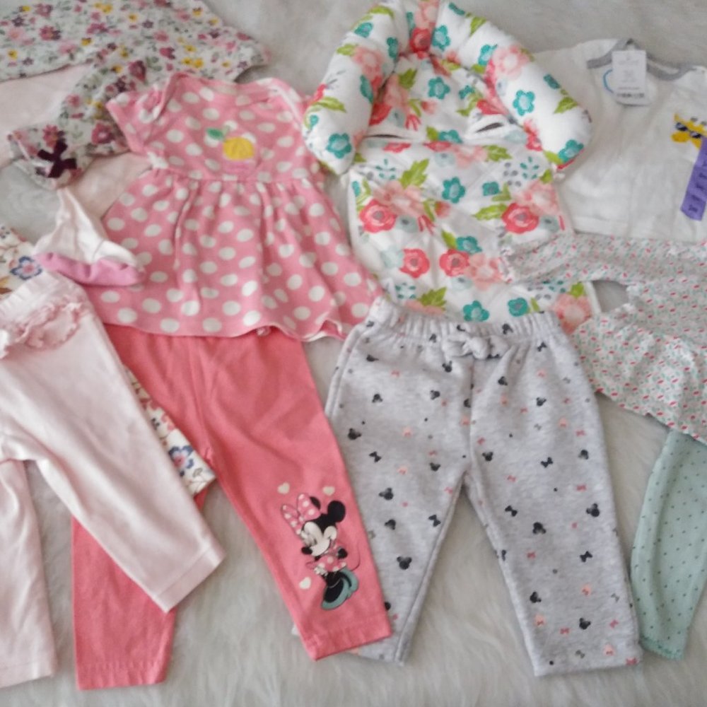 Girls lot 3 to 6 month Baby Disney Included 14 pieces total